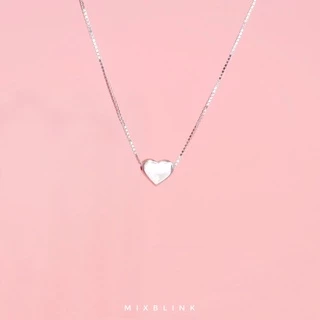 สร้อยคอ เงินแท้ 92.5% & ทองเหลืองชุบหนาพิเศษ ♡ รุ่น Preppy ♡ - หัวใจ น่ารัก มินิมอล MixBlink