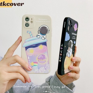 เคส TPU นิ่ม ลายนักบินอวกาศ ดวงจันทร์น่ารัก สําหรับ Samsung M32 M12 A50 A50S A30S A20 A30 A20S Note 10 Lite