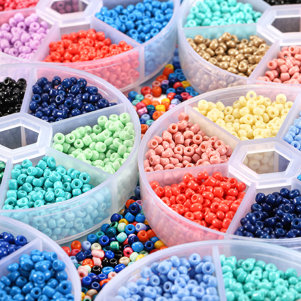 ลูกปัดหลากสี / ลูกปัด / ทรายสําหรับทําเครื่องประดับ Diy ( 1800 ชิ้น / แพ็ค )