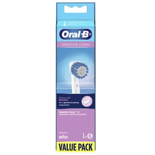 ORAL-B ออรัล-บี Sensitive Clean หัวแปรงสีฟันไฟฟ้าทดแทน 6 แพ็ค EB17S-6