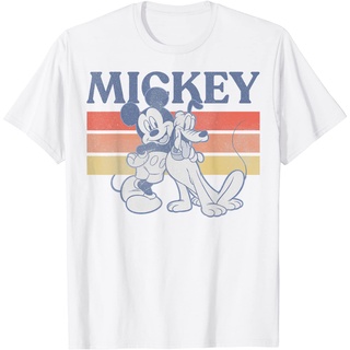 ผ้าฝ้ายคอกลมDisney เสื้อยืด ลายมิกกี้เมาส์ และมิตรภาพ สไตล์วินเทจ เรโทร คลาสสิก สําหรับผู้ชาย และผู้หญิงfrom S-4XL