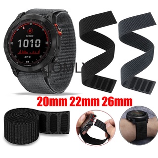 สายนาฬิกาข้อมือไนล่อน 26 มม. 22 มม. สําหรับ Garmin Fenix 7X 7 7S 6X 6 6S 5X 5 Plus 3 EPIX Gen 2 Enduro MK1 935 945 instinct 2 2S COROS Vertix 2 Approach S62 S60