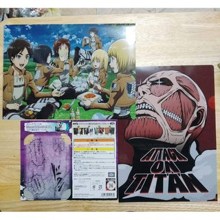 Attack On Titan แฟ้ม ขนาด A4 Ichiban Kuji ลิขสิทธิ์แท้