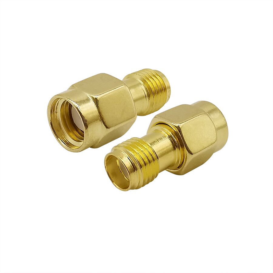 1 x Gold SMA Female Jack to SMA Female Jack Double Straight RF Connector Adapter