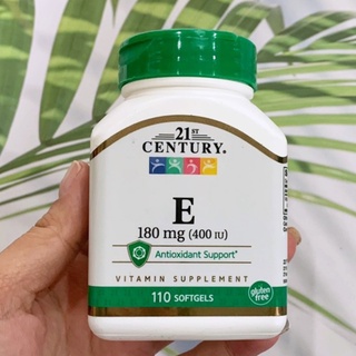 วิตามินอี Vitamin E-400IU 110 ซอฟท์เจล (21st Century)