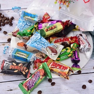 ช็อคโกแลต สไตล์รัสเซีย 500g. มีหลายแบบ Chocolate ช็อคโกแลตสอดไส้ ช็อคโกแลตแท่ง เวเฟอร์เคลือบชอคโกแลต