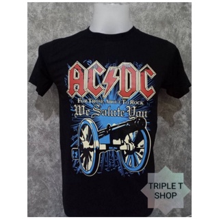 เสื้อยืดคอกลม สกรีนลาย ACDC