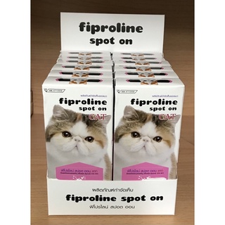 ผลิตภัณฑ์หยดหลังป้องกันและกำจัดเห็บหมัดในแมว Fiproline (1 หลอด) exp: 29/06/2025