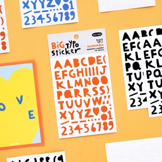 Little Things Big Typo Sticker Set (Removable) สติกเกอร์
