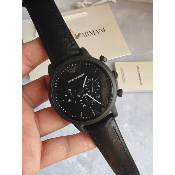 Genuine/ Emporio Armani watch belt/steel strap waterproof Shi Ying men's watch Valentine's Day gift leather strap AR1970