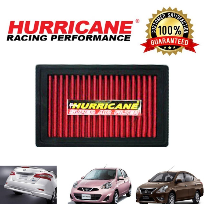 Best saller Hurricane 84-racing กรองอากาศ แบบผ้า nissan march ,Almera,Sylphy,B14 ,City1995-2000 อะไหร่รถ มอไซด์ ชิ้นส่วนมอไซด์ โลโก้รถ logoรถ คันสตาร์ทเดิม สายเร่งชุด อุปกรณ์แต่งรถ