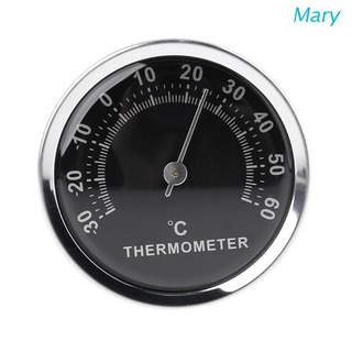 Mary เครื่องวัดอุณหภูมิรถยนต์ ทรงกลม ขนาดเล็ก 58 มม. ไม่ต้องใช้แบตเตอรี่