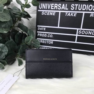 CHARLES &amp; KEITH STITCHED DETAIL WALLET