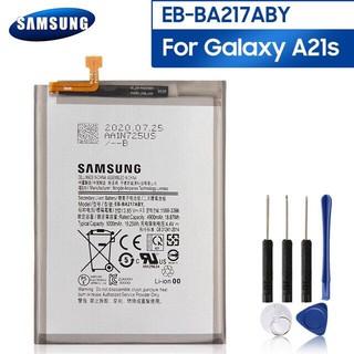 Samsung Original แบตเตอรี่ สำหรับSamsung Galaxy A21s EB-BA217ABY ของแท้เปลี่ยนแบตเตอรี่ 5000MAh + เครื่องมือฟรี