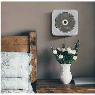 พร้อมส่ง เครื่องเล่น CD DVD Player Wall บลูทูธสเตอริโอเสียงการเรียนรู้ลำโพงไร้สายรีโมทคอนโทรล CD/DVD Mp3 FM วิทยุ