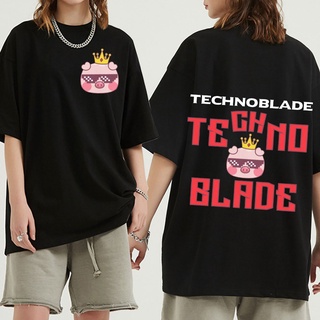 T-shirt  เสื้อยืดแขนสั้น พิมพ์ลายกราฟฟิค Technoblade Merch สไตล์ฮิปฮอป สตรีท โอเวอร์ไซซ์ สําหรับผู้หญิง และผู้ชายS-5XL