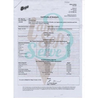 หางนมผง Bega(De-Mineralized Whey Powder) นำเข้าจากออสเตรเลียแบ่งจำหน่าย วัตถุดิบทำขนม,ไอศกรีม