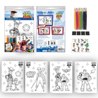 สมุดระบายสี พร้อม ชุดแม่เหล็กระบายสีเสริมทักษะ Disney Toystory Coloring Set (CPS6/MG-TS) ดิสนีย์ ทอยสตอรี่