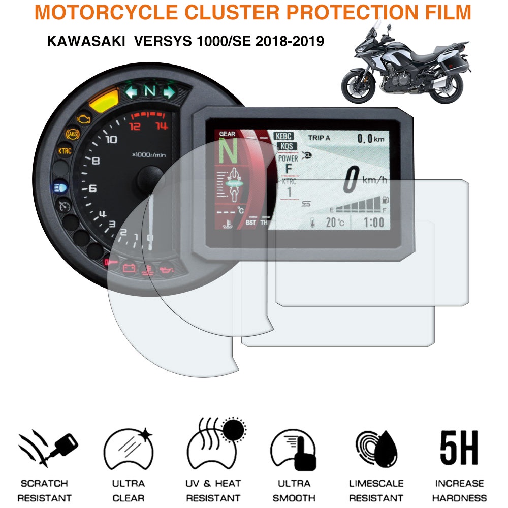 รถจักรยานยนต์ Cluster Scratch ป้องกันฟิล์มสําหรับ Kawasaki Versys 1000 SE Versys1000 1000SE H2 SX SE 2018-2021