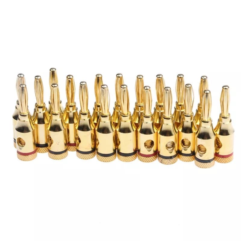 Banana Jack ปลั๊กกล้วย ชุบทอง 24K แจ็คเสียงลําโพงสายเคเบิ้ล สต็อกพร้อมส่งในไทย แพ็คส่งใน 24 ชม.