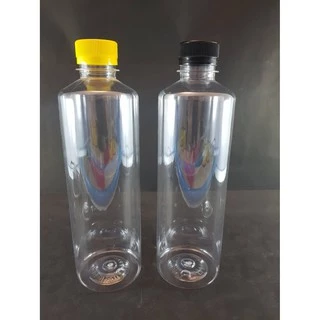 ขวดพลาสติก ขวด PET 600ml x 80 ขวด แบบกลมเรียบ พร้อมฝาเลือกสีฝาได้ (โรงงานผลิตขวดโดยตรง ปลีก/ส่ง)