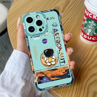 OPPO A15 A15S A7 A5S A12 A12S A9 A5 A31 A3S A12E A53 A33 A92 A52 2020 เคสออปโป้ สำหรับ Case Space Astronaut เคส เคสโทรศัพท์ เคสมือถือ Full Cover Shockproof Cases