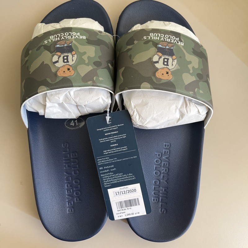พร้อมส่ง รองเท้าแตะหมี POLO ลายหมีสุดน่ารัก ของแท้ 100%