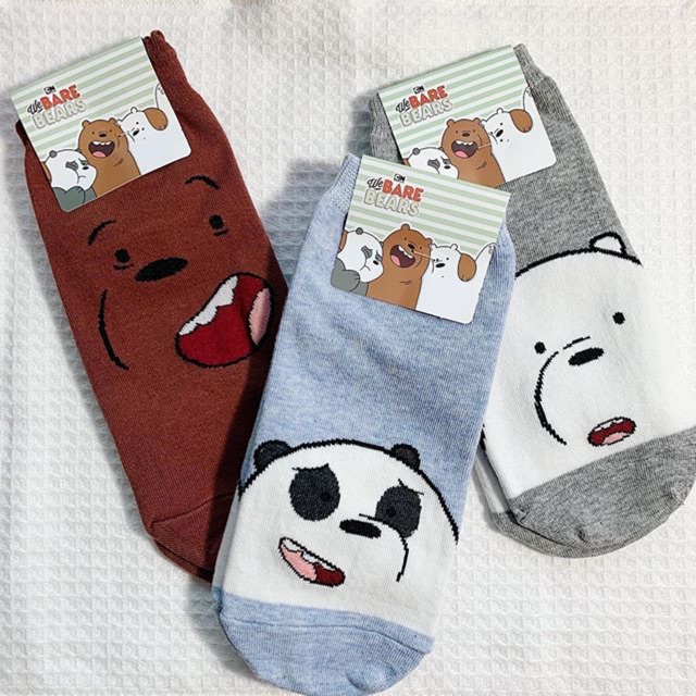 We Bare Bears socks Set 3 คู่