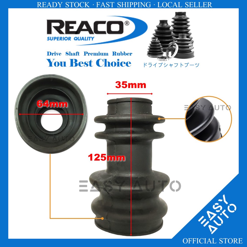 รับประกัน 1 เดือน Nissan 130Y GL 35mm - 64mm Reaco Drive Shaft Boot ขวา 39741-01A25