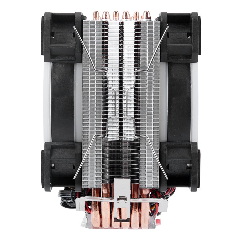SNOWMAN 4PIN CPU cooler 6 heatpipe RGB LED Double fans cooling 12cm fan ...