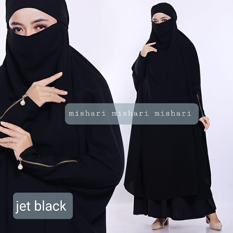 Mishari French Khimar Basic Jet Black MTA