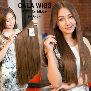 แฮร์พีช hairpiece  แฮร์พีชcalawigs รหัสML07กว้าง28cmยาว70cm ชิ้นหนาพิเศษไหมด้านเหมือนผมจริง แฮร์พีชตรงยาว