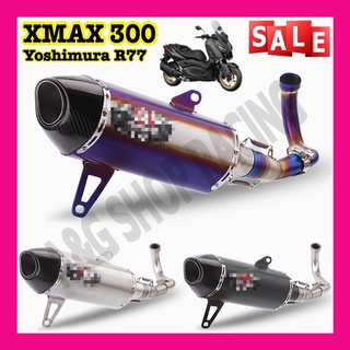 XMAX300 Yoshimura R77+คอสวมตรงรุ่นXMAX