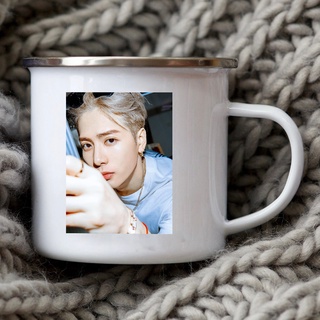 Jackson WANG แก้วกาแฟเคลือบ พิมพ์ลาย ของขวัญสําหรับแฟนคลับ