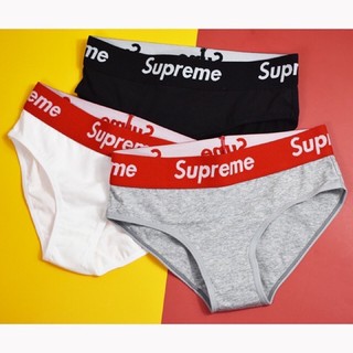 🦄พร้อมส่ง🦄กางเกงในผู้หญิง Supreme ทรงBrief ผ้าcotton