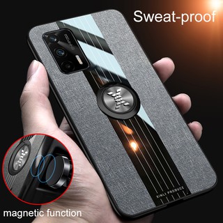 เคสโทรศัพท์ Realme GT Master Edition Realme 8 5G 7 7i C17 7 Pro X7 Pro Realme C11 2021 Case Finger Ring Stand Holder Fabric Cloth Handphone Cover เคส เรียวมี8 เรียวมีGT