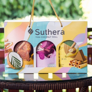 Gift Set Suthera  ทองม้วนกรอบ ขนาด 70 กรัม 3 รสชาติ