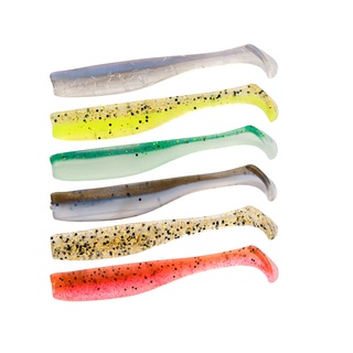 6pcs Maggot Soft Bait Plastic Paddle Tail Soft  Worm Silicone Artificial Jig Wobblers Carp Fishing Soft Lures