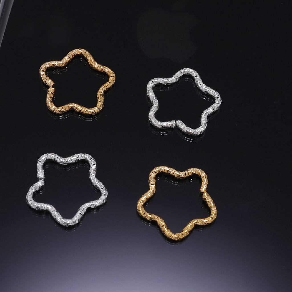 แหวนกระโดดดาวสีเงิน-ทอง 50ชิ้น/ล็อต 16.5มม. รูปที่ 4