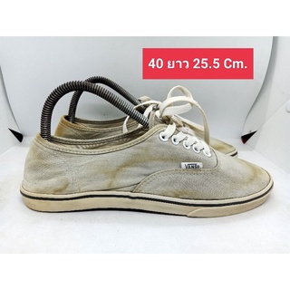 Vans 40 ยาว 25.5 Cm.รองเท้ามือสอง  ผ้าใบ แฟชั่น วินเทจ สายเซอร์