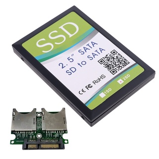 Rr อะแดปเตอร์แปลงสัญญาณ 2 พอร์ต Dual SD SDHC MMC RAID เป็น SATA