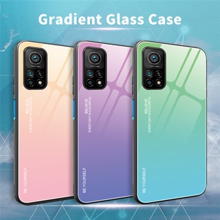 เคสโทรศัพท์มือถือกระจกนิรภัย ไล่โทนสี หรูหรา สําหรับ XiaoMi 10T 9T 10 Pro 10TPro 10Tlite 10S Mi 10T 10 Lite 10Lite 9TPro