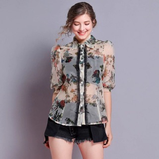 🇰🇷 Butterfly Top เสื้อครอปซีทรูสุดเก๋ งานดี สวมใส่สบายคล่องตัว