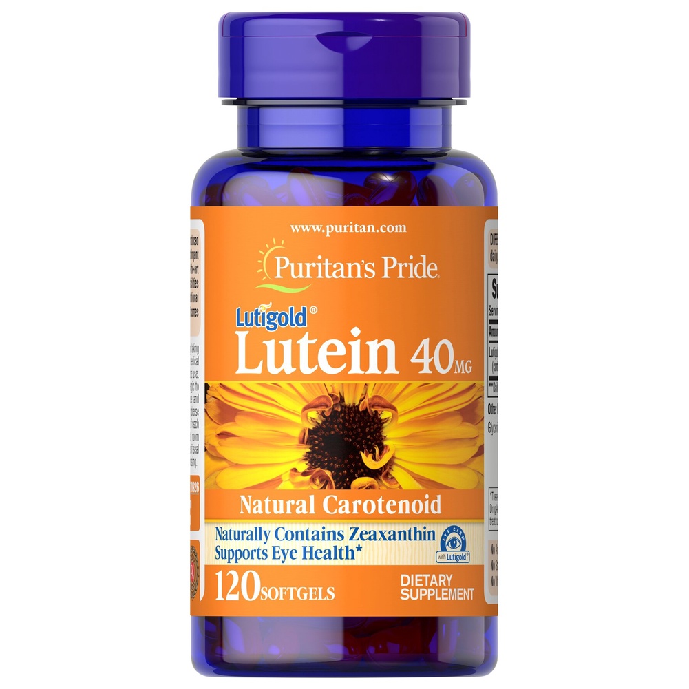 puritan LUTEIN lutigold 40 mg.  ลูทีนบำรุงสายตา รักษาอาการต้อ นำเข้าจากอเมริกา