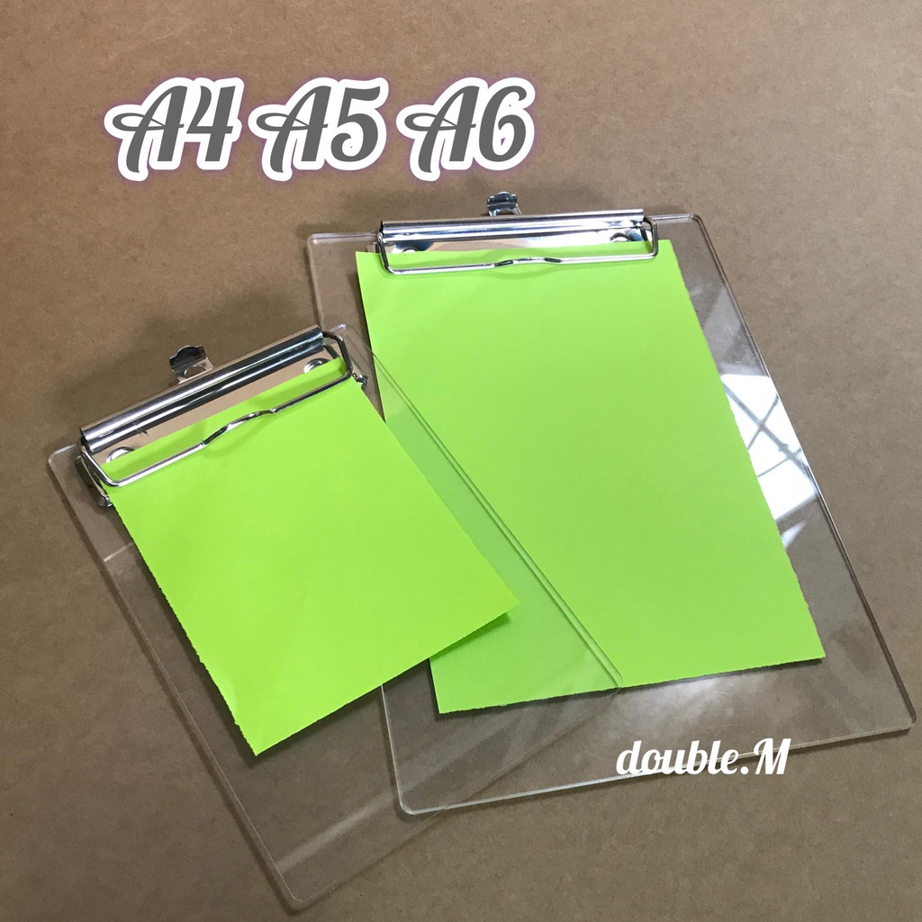 ♥️พร้อมส่ง [ร้านไทย] คลิปบอร์ดอะคริลิคใส ขนาดA4,A5,A6 / HAND MADE