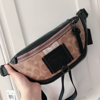 (สด-ผ่อน)🎗แท้100% Coach Rivington Belt Bag 7 In Signature Canvas Style