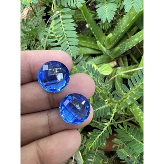 Blue Topaz checker board 20 carats weight 14 carats
