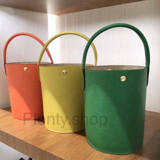 พร้อมส่ง🔥🔥🔥LONGCHAMP LE PLIAGE CUIR DE RUSSIE TOP HANDLE BAG GREEN