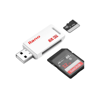 ส่งไวจากไทยLlano Usb 2 In 1 Tf / Sd การ์ดรีดเดอร์ Micro Card Reader:White