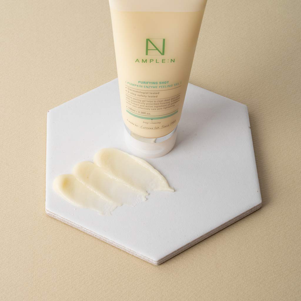 ผลการค้นหารูปภาพสำหรับ Coreana Ample :N Purifying Shot Pumpkin Enzyme Peeling Gel 100 ml.